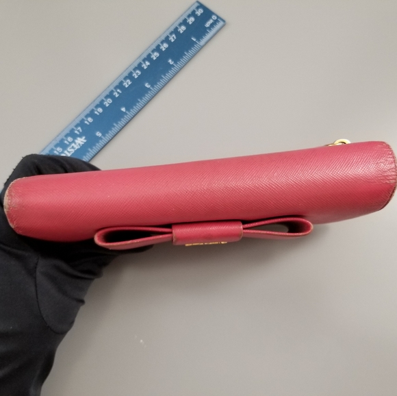 PRADA Beautiful Classic Flap Large Bow Wallet/ Italy - Picture 10 of 16